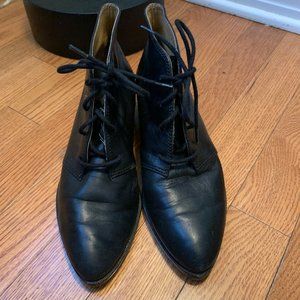 Frye Pointed Toe Lace Up Booties